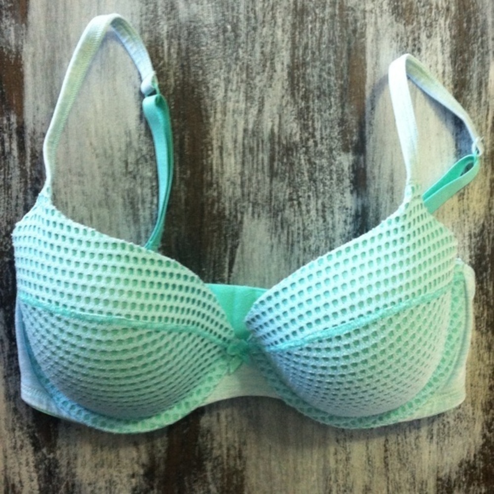 VS Light Blue Plunge Bra 34D